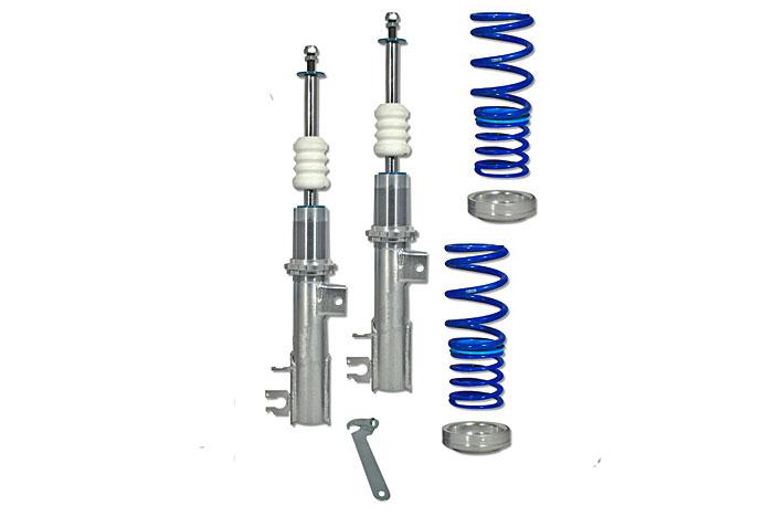GF150224, Triple-S Schroefset, Fiat Fiorino 225 2007-, 1000KG max vooraslast, Niet voor modellen met niveauregeling, Bij deze set zijn verkorte koppelstangen noodzakelijk, deze zijn los verkrijgbaar.